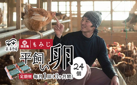 【定期便3ヶ月】平飼いたまご 24個×3ヶ月間 【 卵定期便 たまご定期便 平飼い卵 非遺伝子組み換え 自家配合 たまご タマゴ 平飼い 卵 国産 純国産鶏 もみじの平飼い卵 京都奥丹波 綾部 京都 蓮ヶ峯農場 】