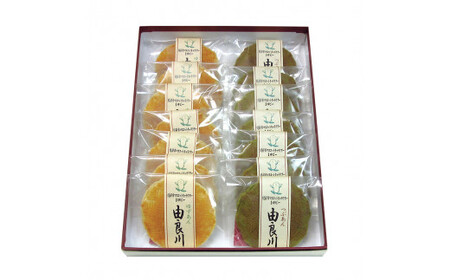 由良川煎餅14枚入 【 京都 綾部 グルメ スイーツ デザート セット 和菓子 せんべい 粒あん ゆずあん 老舗 個包装 お茶請け 贈答 贈り物 ギフト プレゼント 】