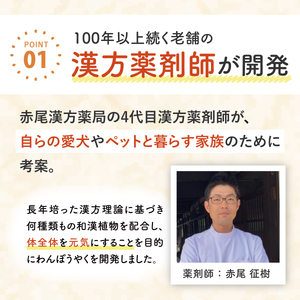 犬用和漢サプリ 「 わんぽうやく 」 和漢素材 ハッキリ 20g