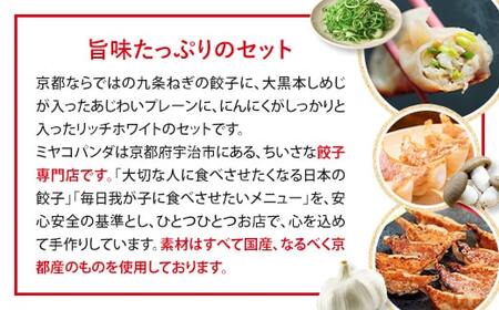 ミヤコパンダの京都餃子3種セット(九条ねぎ・リッチホワイト・あじわいプレーン/計45個)餃子 おつまみ ビール おかず 九条ネギ にんにく しめじ【uj-CF001-B】【ミヤコパンダ】