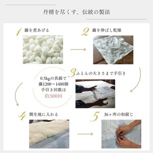 シルク100% 真綿布団 2kg シングル 布団 京都金桝 
