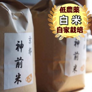 京都・神前米 キヌヒカリ 5kg☆精米したてをお届け≪減農薬 自家栽培米 生産農家 直送 米 令和5年産 精米 クリーン白米≫