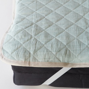 【グリーン】敷きパッド 洗える近江ちぢみ本麻パッド シングル（100×200cm）＜亀屋寝装センター＞