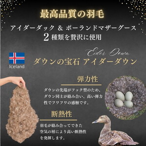 【ピンク／ブルー】羽毛布団 クイーン アイダーダウン ポーランドマザーグース95% 掛け布団 キャピタル トリプル