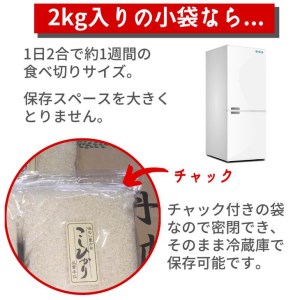 【定期便】令和6年産 新米 先行予約 京都丹波米こしひかり6kg (2kg×3袋) ×3回 計18kg 米 6kg 3ヶ月 白米 3回定期便 ※精米したてをお届け｜小分け 小袋 チャック付 米・食味鑑定士 厳選 コシヒカリ 京都丹波産※北海道・沖縄・離島への配送不可※2024年9月上旬以降順次発送予定