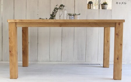 【キャメル】アンティーク風 無垢材 ダイニングテーブル＜Dea-Sirio＞ダイニング