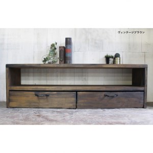 【ヴィンテージブラウン】アンティーク風 無垢材 テレビボード＜Dea-Sirio＞ テレビボード