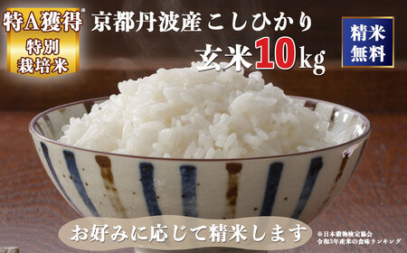 新米 令和5年産 京都 丹波産 こしひかり 玄米 10kg（5kg×2袋）≪5つ星