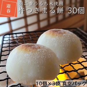 お餅（丸餅・杵つき餅）30個入り【10個入りパック×3】＜京風料理 新橋謹製＞新羽二重糯米≪国産 京都 亀岡産 もち 小餅 新年 ぜんざい 大晦日 お正月 お雑煮≫ ※着日指定不可