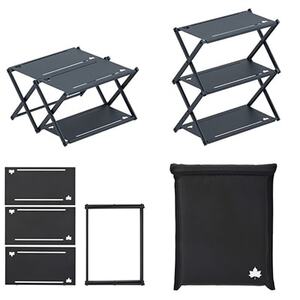 アイアンカスタムラックテーブル アウトドアやキャンプなどで大活躍のカスタムラック!　73591005【1666850】