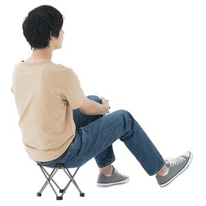 7075キュービックチェア(グレー)300gで超軽量!登山やアウトドアで大活躍!　73369010【1667170】