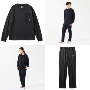 LBL リカバリーウエア 冬用上下セット Sサイズ リカバリーパンツ+プルオーバー ブラック【1683578】