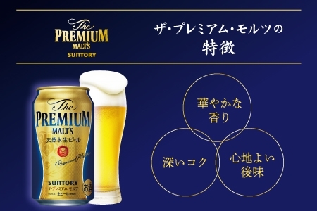 《3ヶ月定期便》〈天然水のビール工場〉京都直送 ザ・プレミアム・モルツ350ml×24本 全3回 [1417]｜ビール