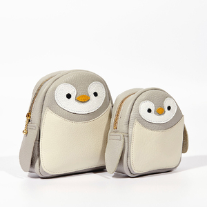 手作りレザーペンギンポーチ (小) 1個｜カバンやズボンに付けられます [1492]