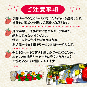 上杉農園のいちご狩り 2026年1月から発送 大人1人利用券 京都府八幡市