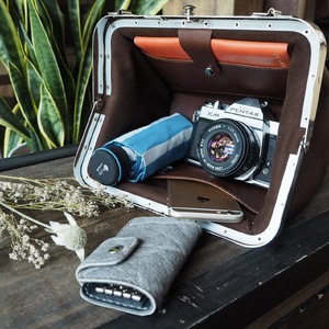 【京都叡山電鉄で採用】車掌かばん ブラウン 牛革 鞄