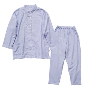 moun　3重ガーゼ　レディースパジャマ　綿100%　日本製　Lサイズ（ピンク、ブラウン、ブルー） ピンク