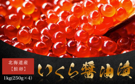 北海道産【鮭卵】 いくら醤油漬 1kg(250g×4)【 ふるさと納税 人気 おすすめ ランキング イクラ 醤油漬け いくら醤油漬 イクラ醤油 ...