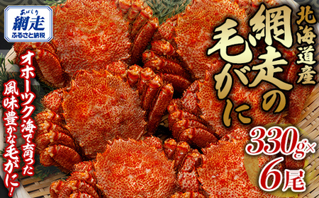 網走の毛がに6尾セット 【 ふるさと納税 人気 おすすめ ランキング 毛蟹 毛ガニ 毛がに かに カニ 蟹 浜茹で まるごと 6尾 ギフト 贈答 贈り物 かに味噌 オホーツク 北海道 網走市 送料無料 】 ABB153