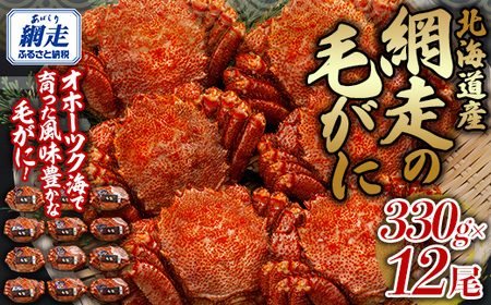 網走の毛がに12尾セット 【 ふるさと納税 人気 おすすめ ランキング 毛蟹 毛ガニ 毛がに かに カニ 蟹 浜茹で まるごと 12尾 ギフト 贈答 贈り物 かに味噌 オホーツク 北海道 網走市 送料無料 】 ABB154