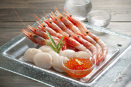 いくら・ほたて・甘えびセット 【カネコメ田中水産】