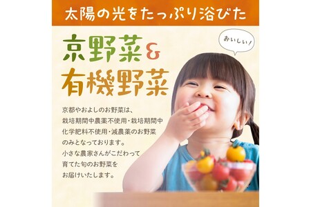 【定期便】合計4回お届け　有機野菜・京野菜の『京都やおよし』の京丹後・亀岡市お野菜詰め合わせ　※北海道、離島、沖縄地域への発送不可