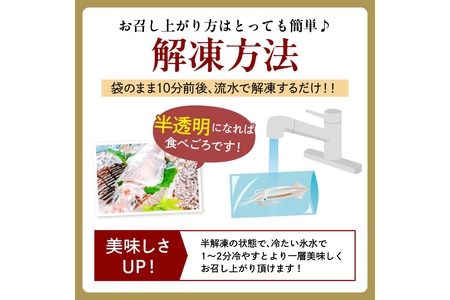 【先行予約】京丹後産『海の京都』の逸品！！　活白イカ姿造り（クリスタル白いか）中大サイズ 1杯（250g前後）（2026年6月上旬～発送）