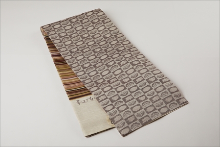 丹後帯　袋帯「ユイタン」　紫ピンク