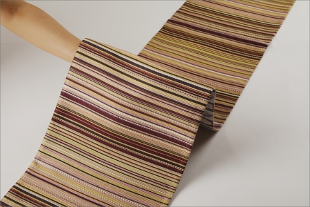 丹後帯　袋帯「ユイタン」　紫ピンク