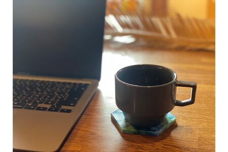 Precious Plastic コースター4枚セット(青)