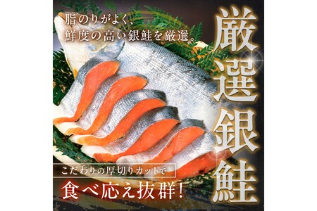 【定期便3回】訳あり 厚切り塩銀鮭切身 約1kg | 冷凍 銀鮭