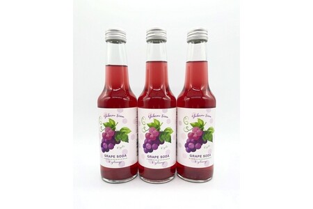 京丹後のぶどう炭酸ジュース(ソーダ) 小瓶3本入り(2025年9月下旬~発送)