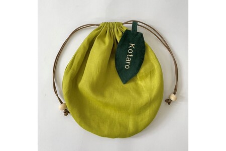 まんまるくだもの　なし巾着