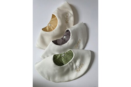 シルクの贈り物 名入れベビースタイ　2枚セット