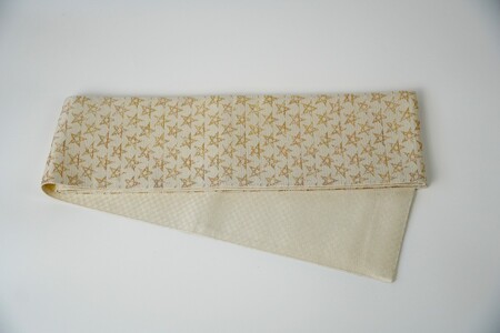 半幅帯　星空（白）*リバーシブル幅約15.2cm×長さ約420cm