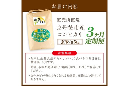 【3回定期便】令和7年産新米 こしひかり 5kg 定期便 玄米