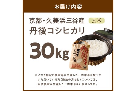 お買い得商品 玄米 30kg 京都 丹後 米 コシヒカリ 送料無料 【公式通販】