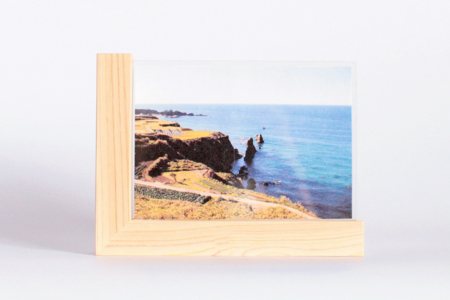 【ふるさと納税/職人手作り】縦横兼用で便利 おしゃれな無垢の木のフォトフレーム L版