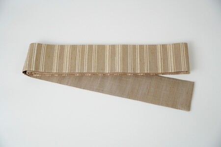 丹後の藤布 角帯「藤糸あそび」（ベージュ）