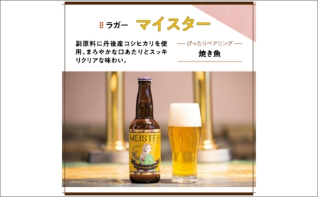 ラガービール（クラフトビール）／京都・丹後のクラフトビール TANGO KINGDOM BeerR 12本箱「マイスター」＜まろやかですっきりしたラガービール＞　和食にあうクラフトビール