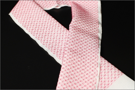 刺繍半衿（半襟）ピンク