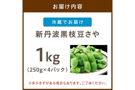 【先行予約／数量限定40】新丹波黒枝豆さや 1kg（250g×4パック）（2026年10月中旬～発送）