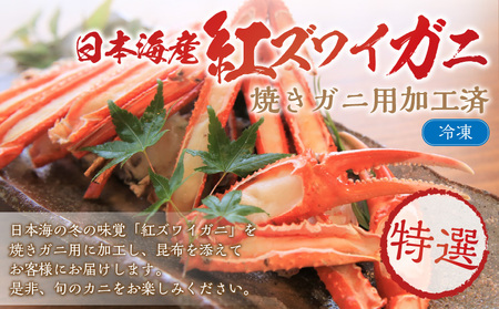 紅ズワイガニ／焼きガニ【特選】日本海産紅ズワイガニ（焼きガニ用加工済）冷凍 紅ズワイ・蟹・かに