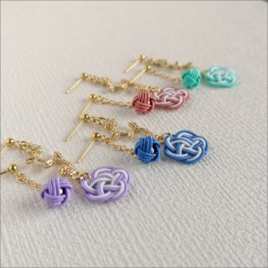 水引ピアス「すおう」花時ピアス