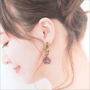 水引ピアス「すおう」花時ピアス