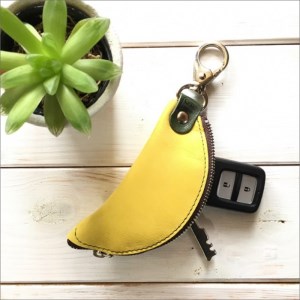 バナナキーケース 牛革ケース イエロー