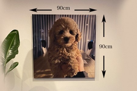 【インテリア 雑貨】思い出の写真で作る丹後ちりめん特大ファブリックパネル　サイズ：約90cm×90cm