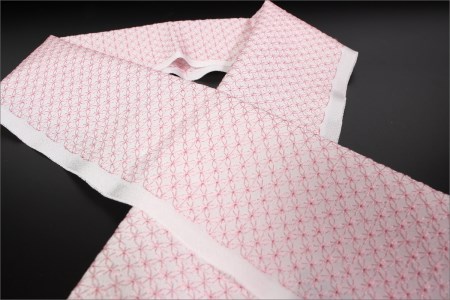 和装小物 刺繍半衿 薄ピンク