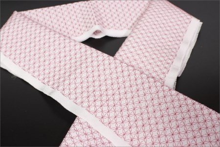 和装小物　七宝刺繍半衿【薄小豆】