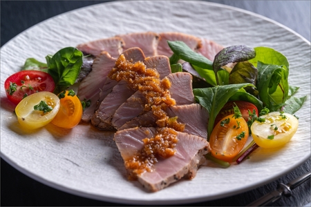 「カニ屋が作る 魚ローストフィッシュ」 シビマグロ スライス加工済み 5袋セット （ドレッシングソース付き）